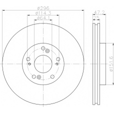 8DD 355 116-101 HELLA PAGID Тормозной диск