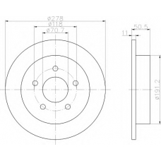 8DD 355 106-961 HELLA Тормозной диск