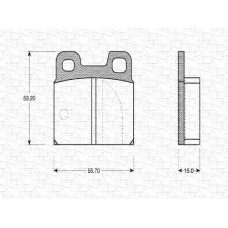 363702160024 MAGNETI MARELLI Комплект тормозных колодок, дисковый тормоз