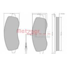 1170563 METZGER Комплект тормозных колодок, дисковый тормоз