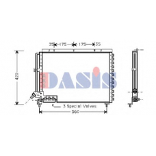 222140N AKS DASIS Конденсатор, кондиционер