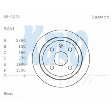 BR-1203 KAVO PARTS Тормозной диск
