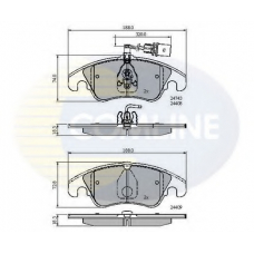 CBP21789 COMLINE Комплект тормозных колодок, дисковый тормоз