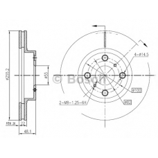 0 986 BB4 350 BOSCH Тормозной диск