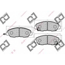 BP1025 DJ PARTS Комплект тормозных колодок, дисковый тормоз