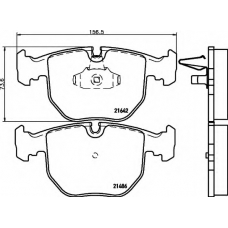 8DB 355 008-281 HELLA Комплект тормозных колодок, дисковый тормоз