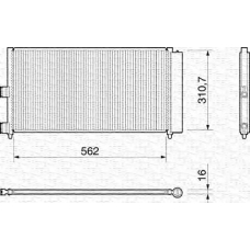 350203158000 MAGNETI MARELLI Конденсатор, кондиционер