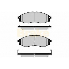 PA1590 BRAKE ENGINEERING Комплект тормозных колодок, дисковый тормоз