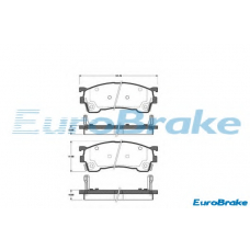 5501223232 EUROBRAKE Комплект тормозных колодок, дисковый тормоз