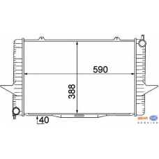 8MK 376 774-191 HELLA Радиатор, охлаждение двигателя