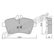 662.0 TRUSTING Комплект тормозных колодок, дисковый тормоз