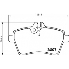 8DB 355 011-371 HELLA PAGID Комплект тормозных колодок, дисковый тормоз