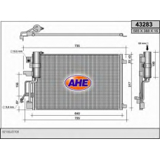 43283 AHE Конденсатор, кондиционер