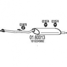 01.60013 MTS Глушитель выхлопных газов конечный