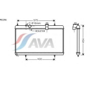 PE2256 AVA Радиатор, охлаждение двигателя