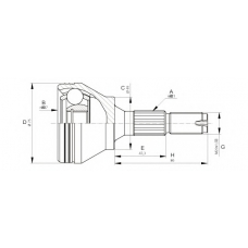 CVJ5677.10 OPEN PARTS Шарнирный комплект, приводной вал