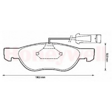 571883B BENDIX Комплект тормозных колодок, дисковый тормоз