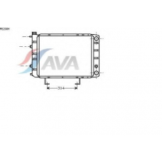 PE2084 AVA Радиатор, охлаждение двигателя