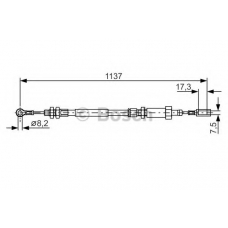 1 987 482 046 BOSCH Трос, стояночная тормозная система