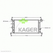 31-0786 KAGER Радиатор, охлаждение двигателя