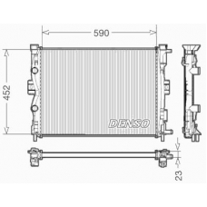 DRM23055 DENSO Радиатор, охлаждение двигателя