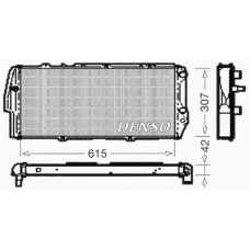 DRM02040 DENSO Радиатор, охлаждение двигателя