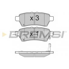 BP3257 BREMSI Комплект тормозных колодок, дисковый тормоз