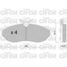 822-198-0 CIFAM Комплект тормозных колодок, дисковый тормоз