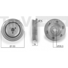 PC1151 TREVI AUTOMOTIVE Ременный шкив, коленчатый вал
