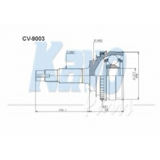 CV-9003 KAVO PARTS Шарнирный комплект, приводной вал