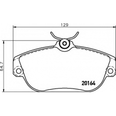 8DB 355 018-001 HELLA Комплект тормозных колодок, дисковый тормоз