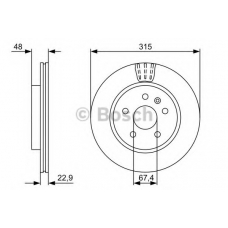 0 986 479 C71 BOSCH Тормозной диск