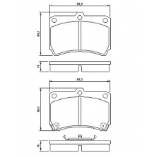 0 986 460 390 BOSCH Комплект тормозных колодок, дисковый тормоз