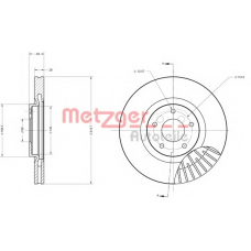 6110189 METZGER Тормозной диск