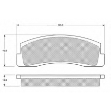 PF1216 PROCODIS FRANCE Комплект тормозных колодок, дисковый тормоз