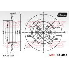 851055.0000 MAXTECH Тормозной диск