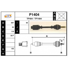 P1404 SNRA Приводной вал