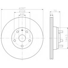 8DD 355 100-871 HELLA Тормозной диск