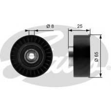 T36124 GATES Паразитный / ведущий ролик, поликлиновой ремень