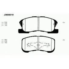 J3606019 NIPPARTS Комплект тормозных колодок, дисковый тормоз
