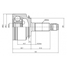 AW1510676 AYWIPARTS Шарнирный комплект, приводной вал