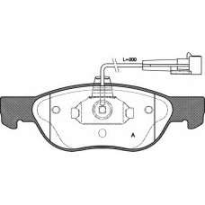 BPA0587.12 OPEN PARTS Комплект тормозных колодок, дисковый тормоз