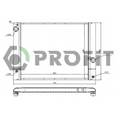 PR 0071A4 PROFIT Радиатор, охлаждение двигателя