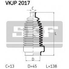 VKJP 2017 SKF Комплект пылника, рулевое управление