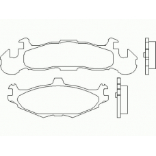 P 11 001 BREMBO Комплект тормозных колодок, дисковый тормоз