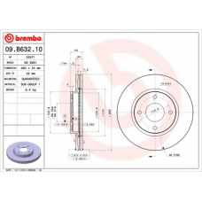 09.B632.10 BREMBO Тормозной диск