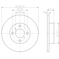 8DD 355 108-211 HELLA PAGID Тормозной диск