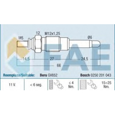 74161 FAE Свеча накаливания