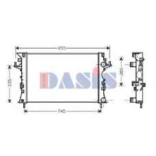 180001N AKS DASIS Радиатор, охлаждение двигателя
