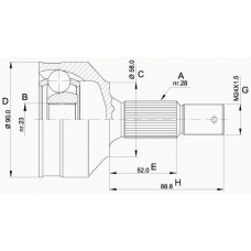 CVJ5461.10 OPEN PARTS Шарнирный комплект, приводной вал